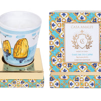 TAKE ME TO CAPRI Faraglioni Hand Painted Soy Candle - Fig Leaves & Ivy 200g