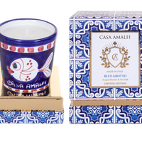 BLUE GROTTO Hand Painted Pesciolino Soy Candle - Aqua Marine & Sea Salt 200g