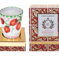 SUNDAY IN NAPOLI Hand Painted Pomodorini Soy Candle - Tomato Leaf & Magnolia 200g