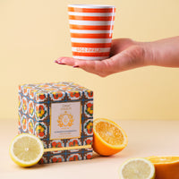 SUMMER IN SORRENTO Hand Painted Soy Candle - Bergamot & Orange Blossom 200g