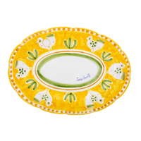 YELLOW PULCINO OVAL SERVING PLATE 30 cm