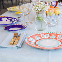 ANIMALETTI DINNER PLATES 26 CM HANDLE PAINTED- Set of 6