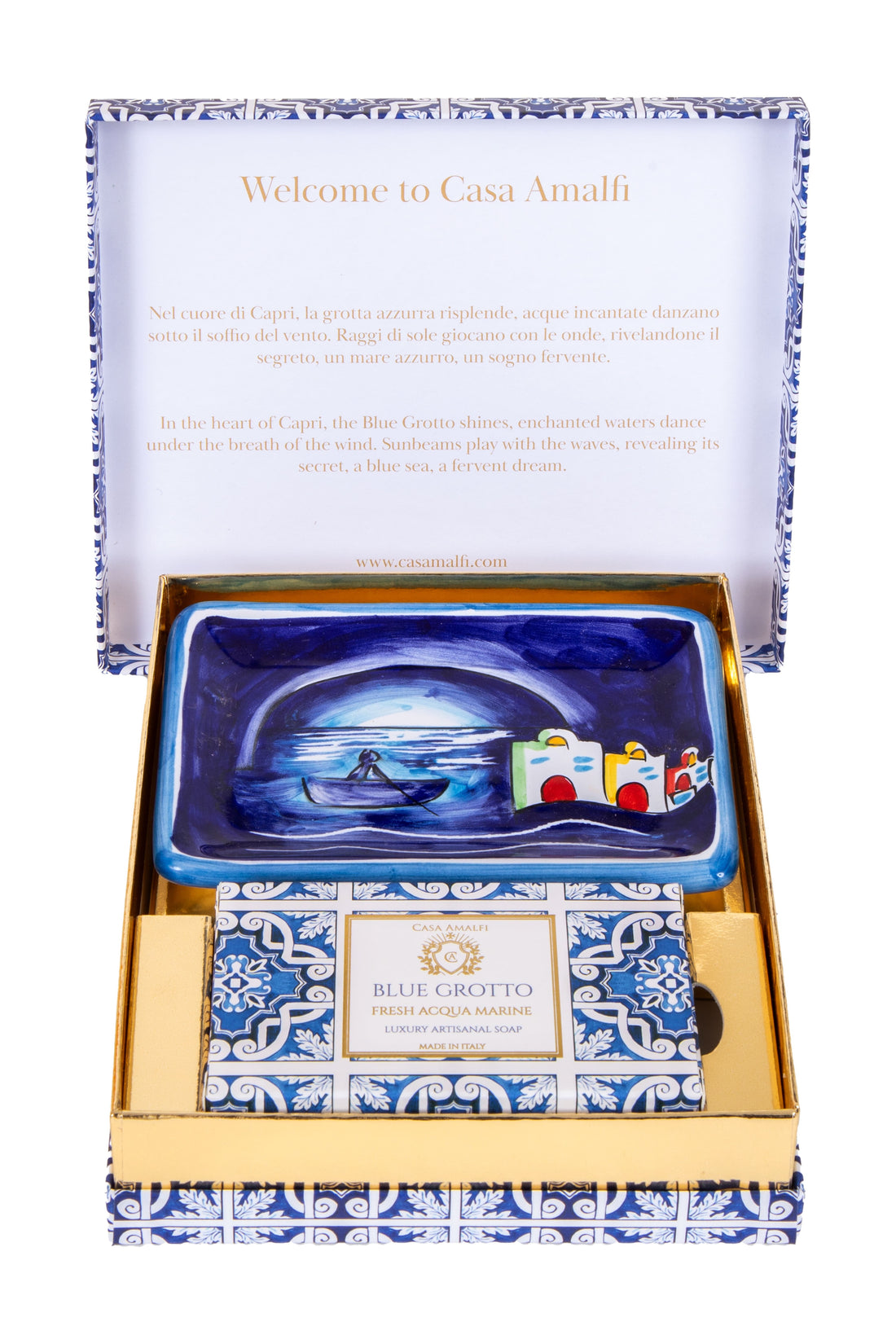 BLUE GROTTO - Hand Painted -Single Gift Set