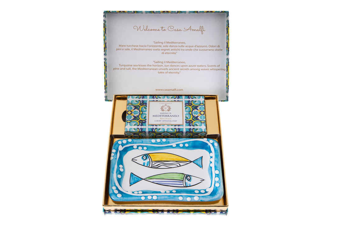 SAILING IL MEDITERRANEO - Hand Painted -Single Gift Set
