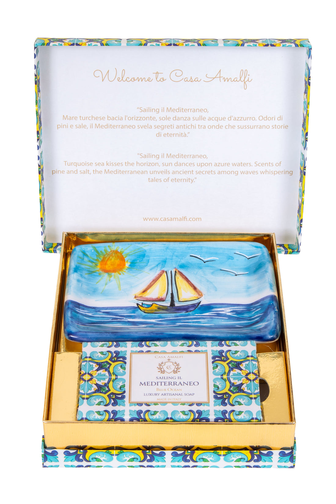 SAILING IL MEDITERRANEO - Hand Painted -Single Gift Set