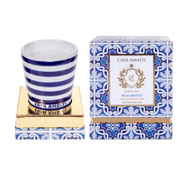 BLUE GROTTO Hand Painted Soy Candle - Aqua Marine & Sea Salt 200g
