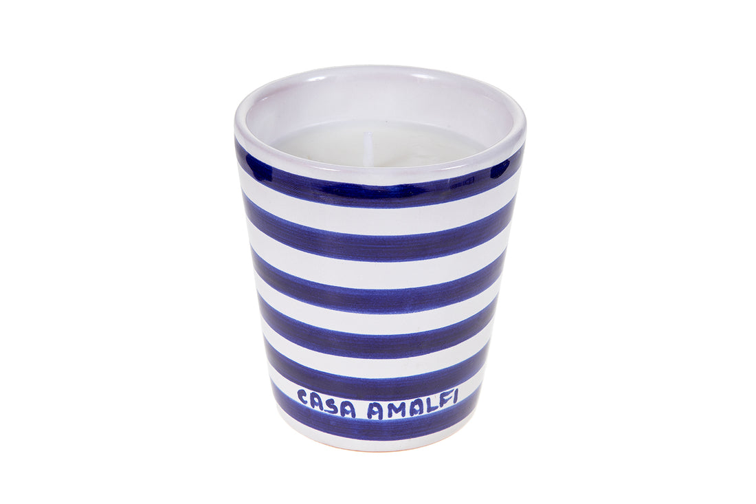 BLUE GROTTO Hand Painted Soy Candle - Aqua Marine & Sea Salt 200g