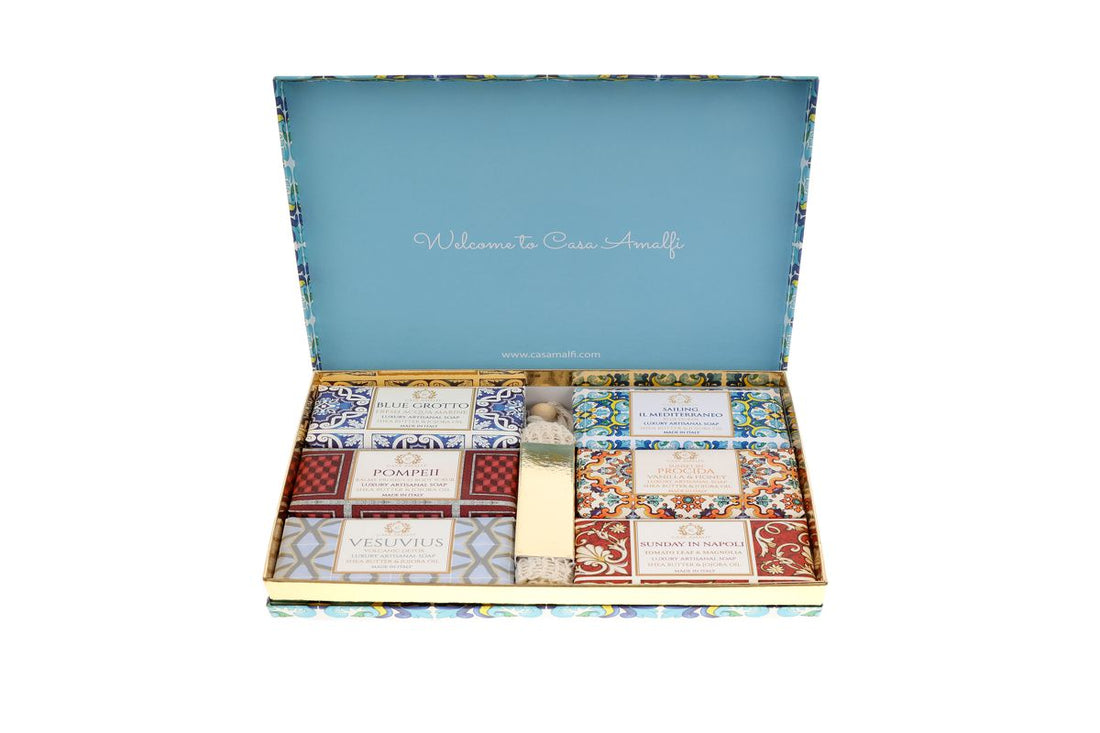 SAILING IL MEDITERRANEO - Gift Set da 6 saponi + Sisal