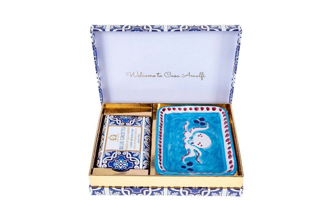 BLUE GROTTO - Hand Painted -Single Gift Set