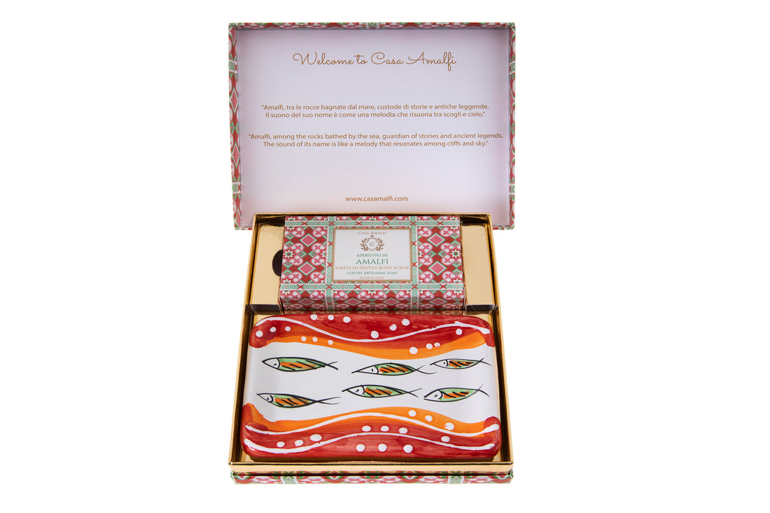 APERITIVO IN AMALFI - Hand Painted -Single Gift Set