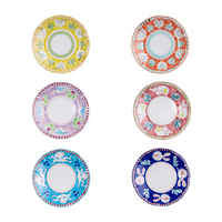 ANIMALETTI SMALL SIDE OR CAKE PLATES - SET OF 6 x 20cm