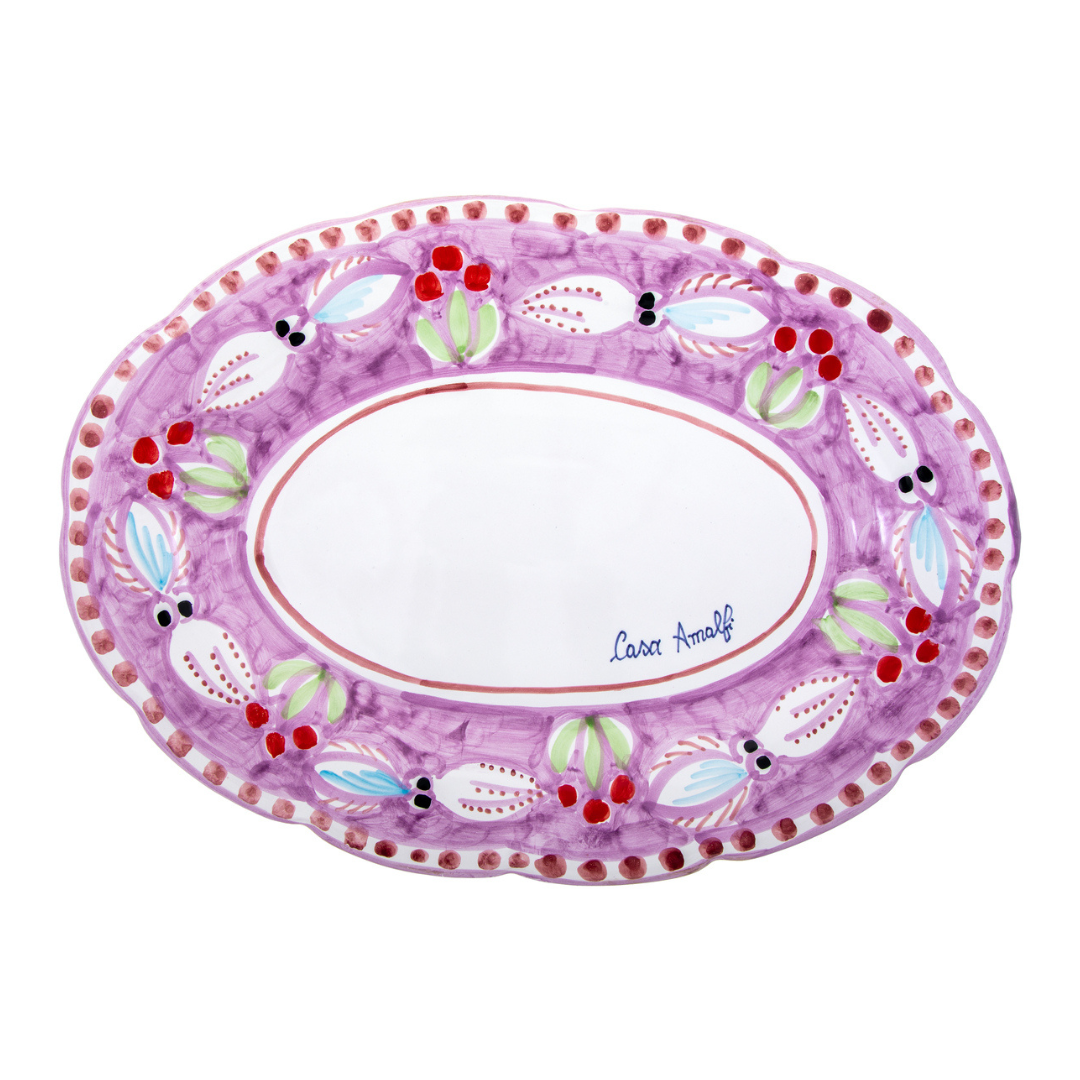 LILAC SEPPIA OVAL SERVING PLATE 30 cm