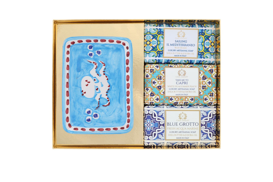 BLUE MAIOLICA - 3 Soap Gift Set