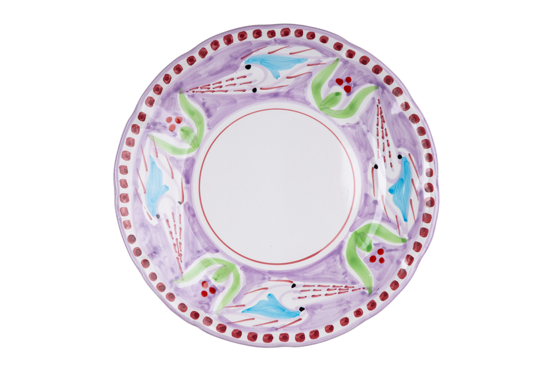ANIMALETTI DINNER PLATES  26 CM HANDLE PAINTED- Set of 6