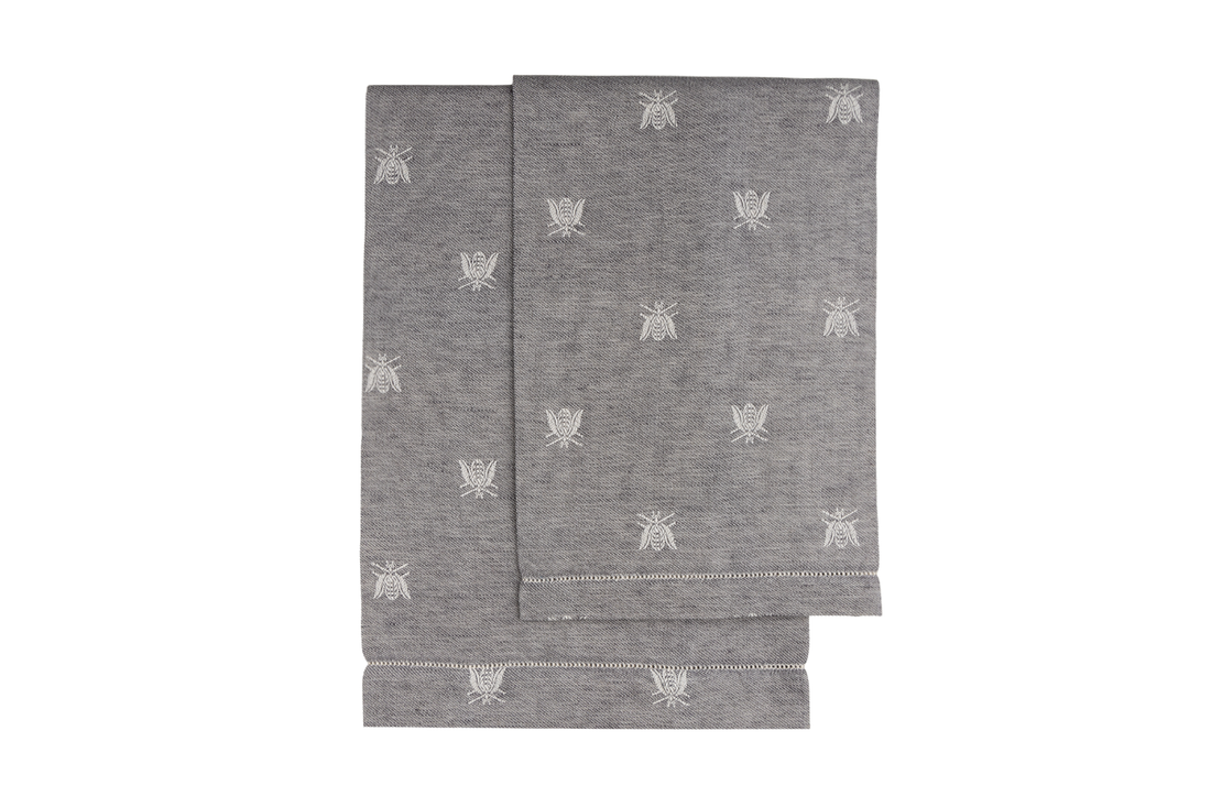 APE GREY BEE GUEST TOWEL SET